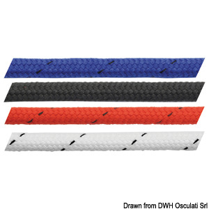 Marlow Mattbreid polyester rope, blue 14 mm